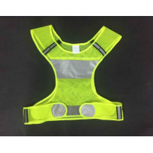 Sports Reflective Vest, Made of 100% Polyester Mesh Fabric